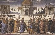 Pietro Perugino Christ Giving the Keys to Saint Peter oil on canvas